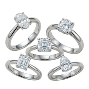 Bespoke Solitaire Rings in Moissanite