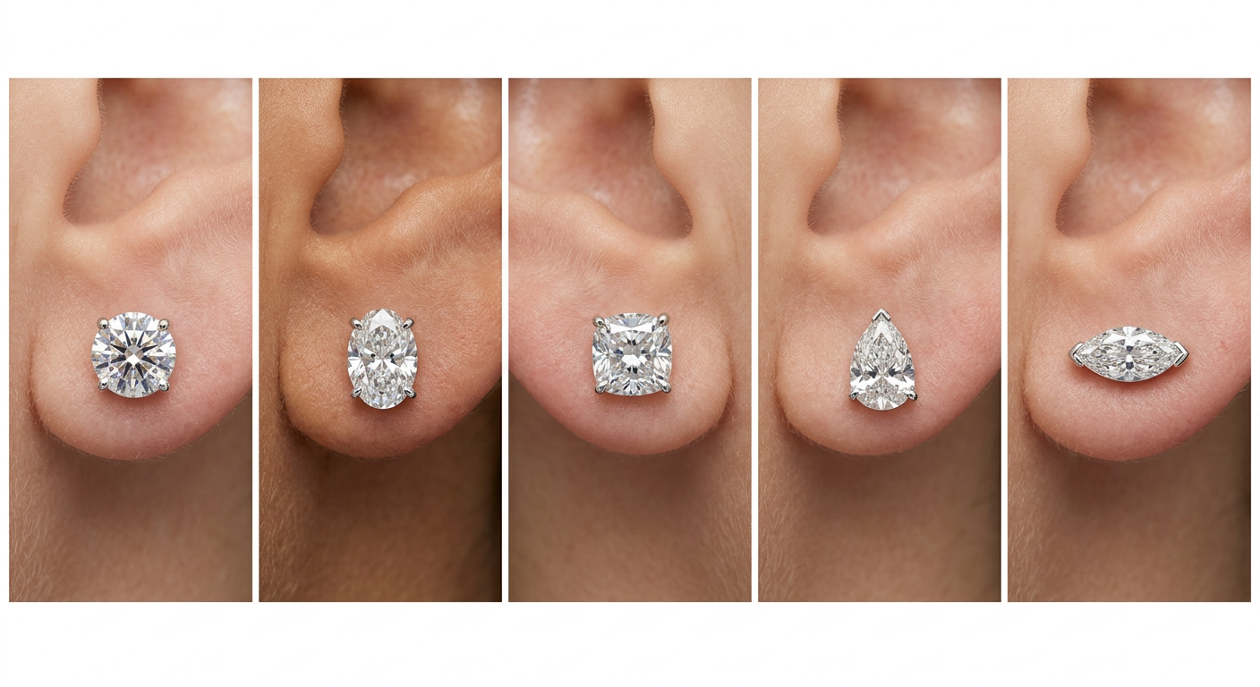 Bespoke Earrings in Moissanite