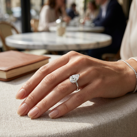 Bespoke Solitaire Rings in Moissanite