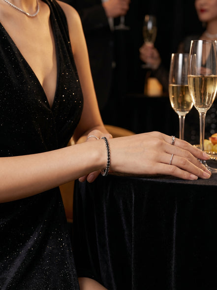 Classic Tennis Bracelet - Black Moissanite