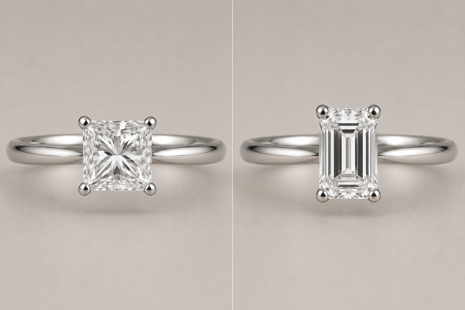 Bespoke Solitaire Rings in Moissanite