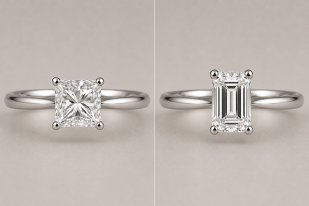 Bespoke Solitaire Rings in Moissanite