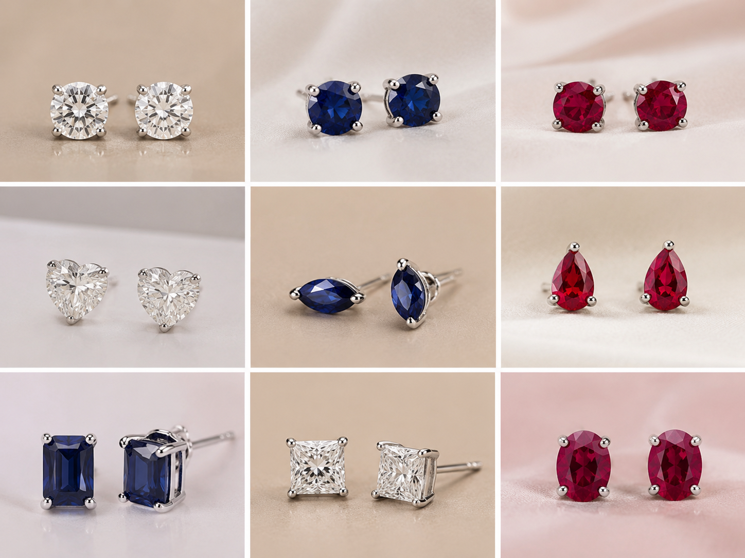 Bespoke Earrings in Moissanite