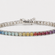 Rainbow Tennis Bracelet - Moissanite