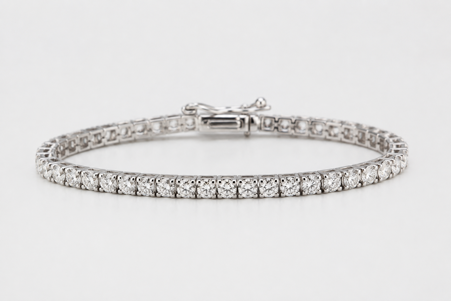 Classic Tennis Bracelet - White Moissanite