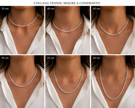 Classic Tennis Necklace - White Moissanite